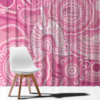 50 Years Deadly NAIDOC Week 2026 Personalised Window Curtain Dhari Pink Indigenous Art