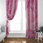 50 Years Deadly NAIDOC Week 2026 Personalised Window Curtain Dhari Pink Indigenous Art