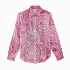 50 Years Deadly NAIDOC Week 2026 Personalised Women Casual Shirt Dhari Pink Indigenous Art