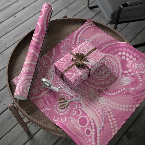 50 Years Deadly NAIDOC Week 2026 Personalised Wrapping Paper Dhari Pink Indigenous Art