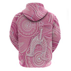 50 Years Deadly NAIDOC Week 2026 Personalised Zip Hoodie Dhari Pink Indigenous Art
