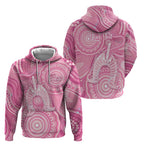 50 Years Deadly NAIDOC Week 2026 Personalised Zip Hoodie Dhari Pink Indigenous Art
