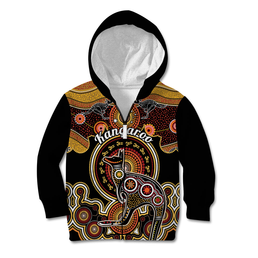 personalised-australian-astrology-kid-hoodie-aboriginal-kangaroo-zodiac-sign