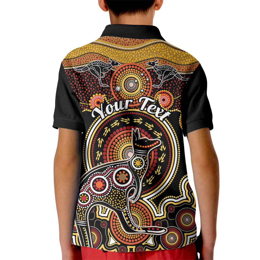 personalised-australian-astrology-kid-polo-shirt-aboriginal-kangaroo-zodiac-sign