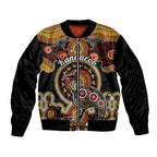 personalised-australian-astrology-sleeve-zip-bomber-jacket-aboriginal-kangaroo-zodiac-sign