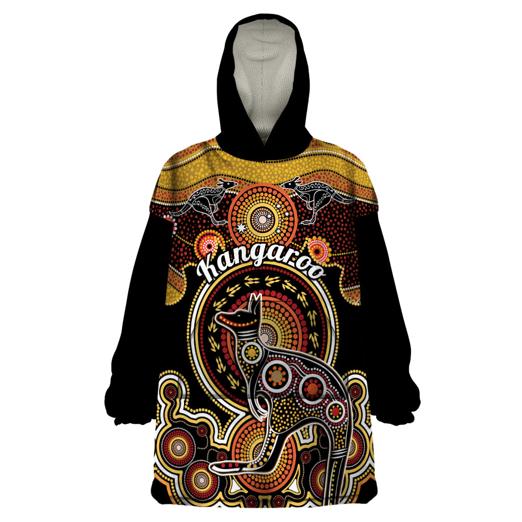 personalised-australian-astrology-wearable-blanket-hoodie-aboriginal-kangaroo-zodiac-sign