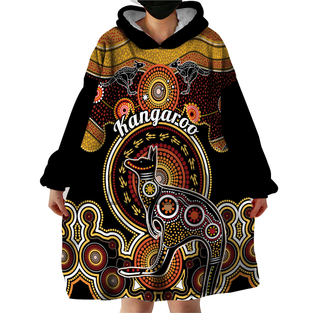 personalised-australian-astrology-wearable-blanket-hoodie-aboriginal-kangaroo-zodiac-sign
