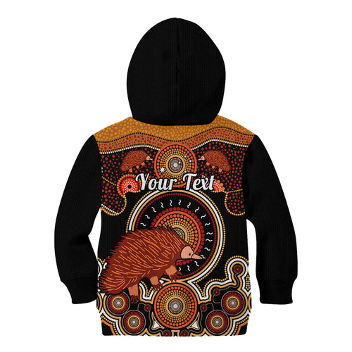 personalised-australian-astrology-kid-hoodie-aboriginal-echidna-zodiac-sign