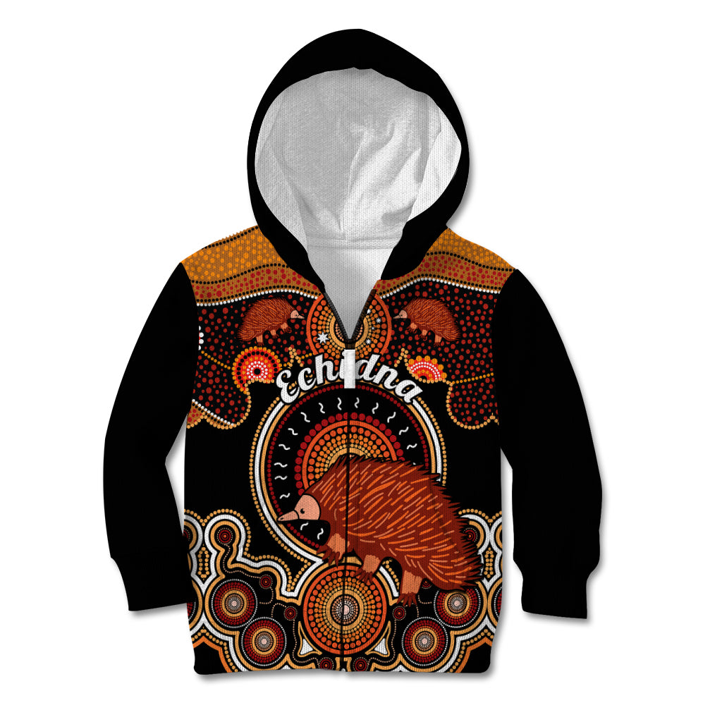 personalised-australian-astrology-kid-hoodie-aboriginal-echidna-zodiac-sign