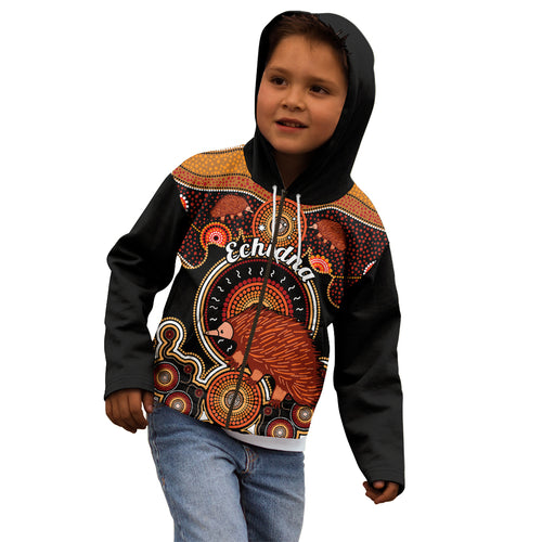 personalised-australian-astrology-kid-hoodie-aboriginal-echidna-zodiac-sign