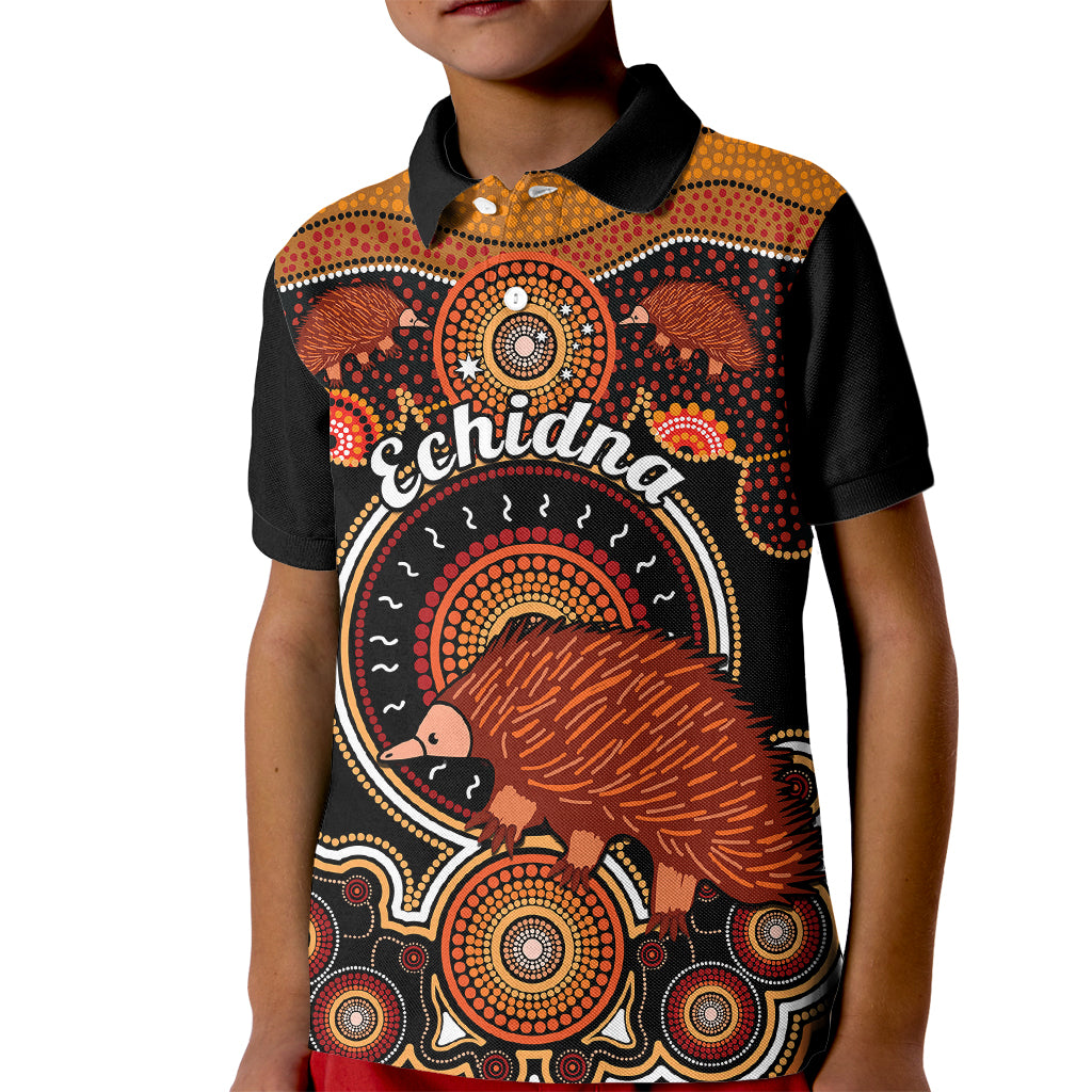 personalised-australian-astrology-kid-polo-shirt-aboriginal-echidna-zodiac-sign