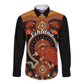 personalised-australian-astrology-long-sleeve-button-shirt-aboriginal-echidna-zodiac-sign
