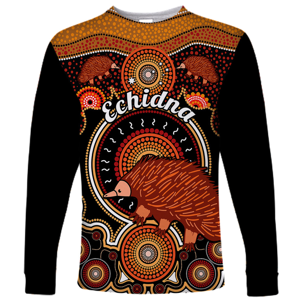 personalised-australian-astrology-long-sleeve-shirt-aboriginal-echidna-zodiac-sign