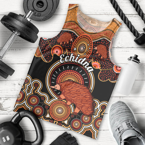 personalised-australian-astrology-men-tank-top-aboriginal-echidna-zodiac-sign