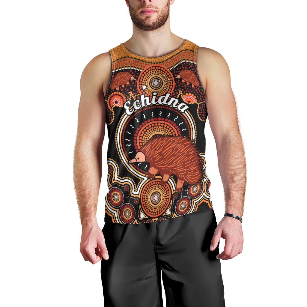 personalised-australian-astrology-men-tank-top-aboriginal-echidna-zodiac-sign