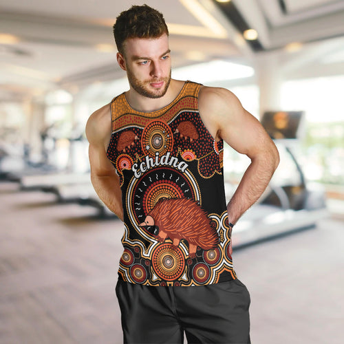 personalised-australian-astrology-men-tank-top-aboriginal-echidna-zodiac-sign