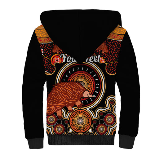 personalised-australian-astrology-sherpa-hoodie-aboriginal-echidna-zodiac-sign