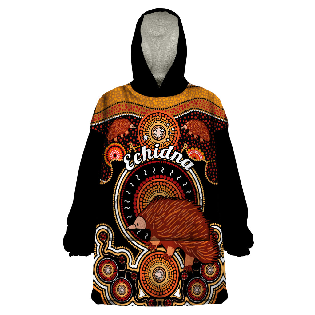 personalised-australian-astrology-wearable-blanket-hoodie-aboriginal-echidna-zodiac-sign