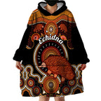 personalised-australian-astrology-wearable-blanket-hoodie-aboriginal-echidna-zodiac-sign
