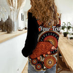 Personalised Australian Astrology Women Casual Shirt Aboriginal Echidna Zodiac Sign LT14