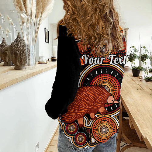 Personalised Australian Astrology Women Casual Shirt Aboriginal Echidna Zodiac Sign LT14