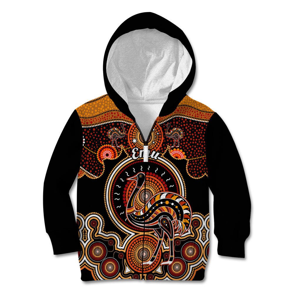 personalised-australian-astrology-kid-hoodie-aboriginal-emu-zodiac-sign