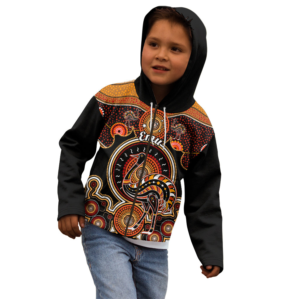 personalised-australian-astrology-kid-hoodie-aboriginal-emu-zodiac-sign