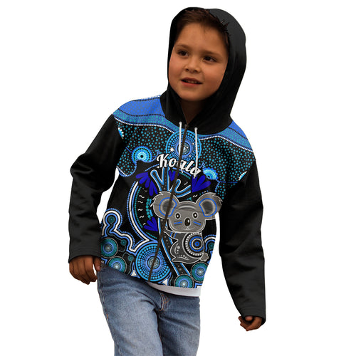 personalised-australian-astrology-kid-hoodie-aboriginal-koala-zodiac-sign