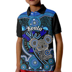 personalised-australian-astrology-kid-polo-shirt-aboriginal-koala-zodiac-sign