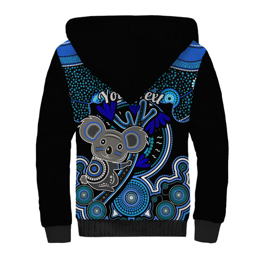 personalised-australian-astrology-sherpa-hoodie-aboriginal-koala-zodiac-sign
