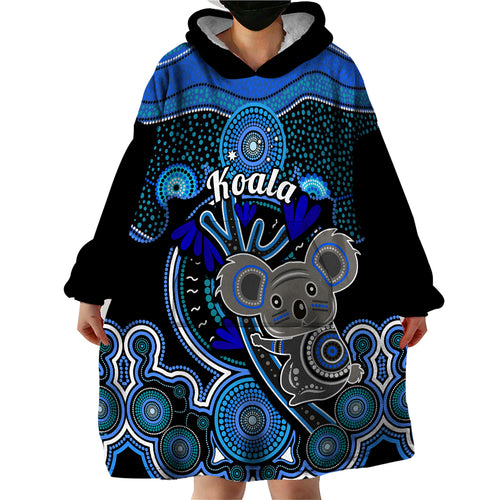 personalised-australian-astrology-wearable-blanket-hoodie-aboriginal-koala-zodiac-sign