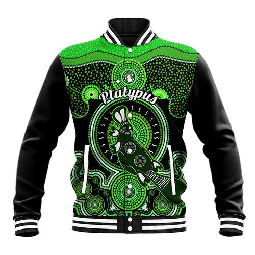 personalised-australian-astrology-baseball-jacket-aboriginal-platypus-zodiac-sign