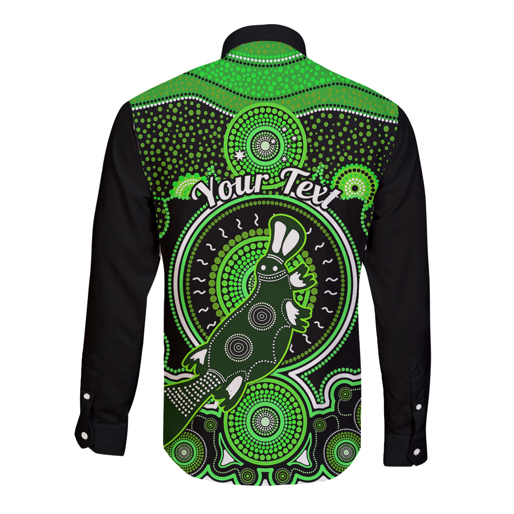 personalised-australian-astrology-long-sleeve-button-shirt-aboriginal-platypus-zodiac-sign
