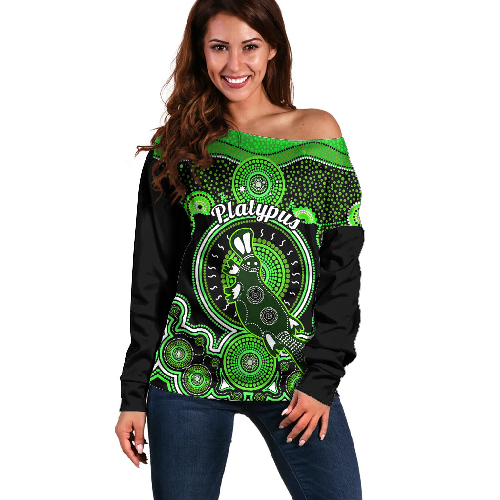 personalised-australian-astrology-off-shoulder-sweater-aboriginal-platypus-zodiac-sign