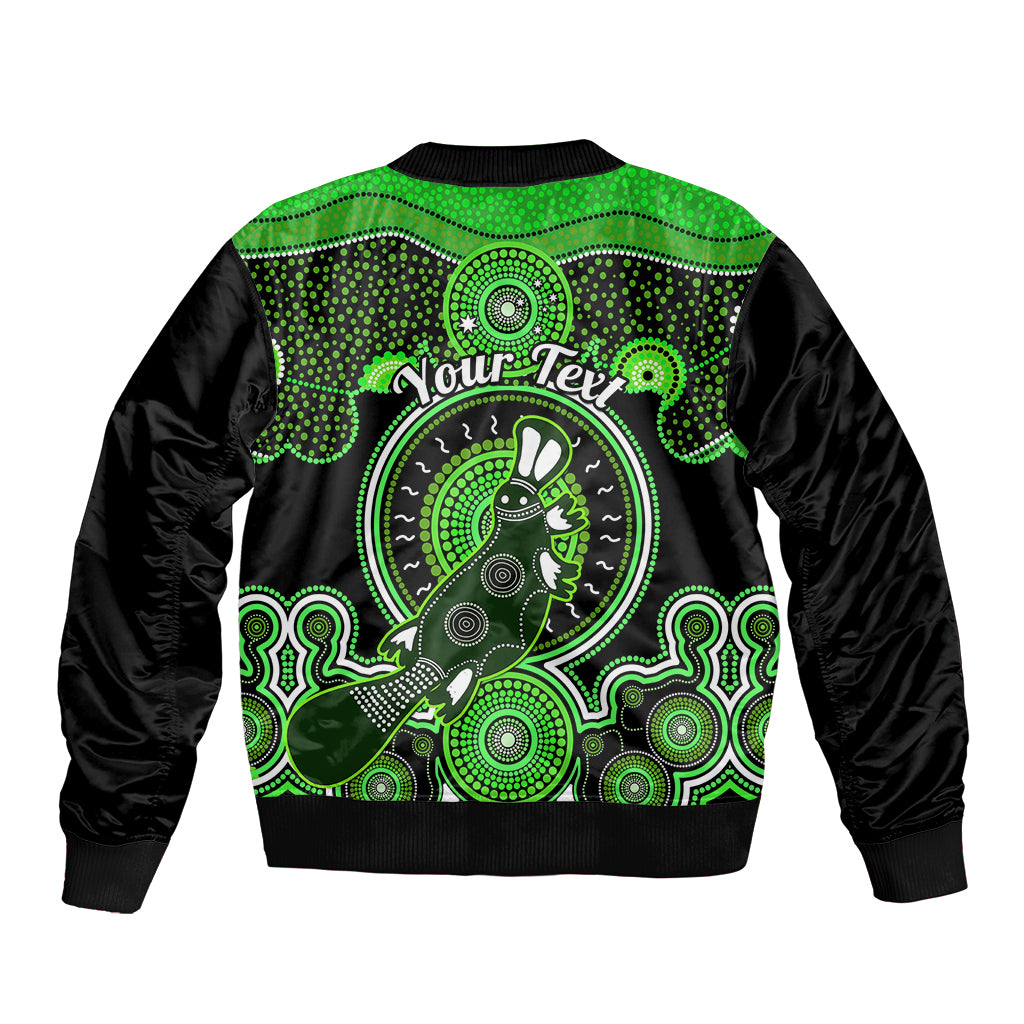 personalised-australian-astrology-sleeve-zip-bomber-jacket-aboriginal-platypus-zodiac-sign
