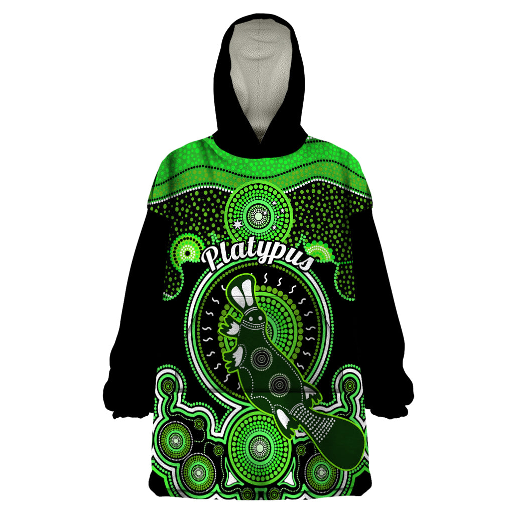 personalised-australian-astrology-wearable-blanket-hoodie-aboriginal-platypus-zodiac-sign