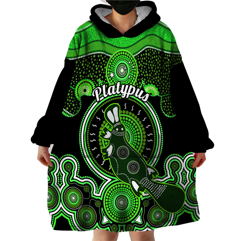 personalised-australian-astrology-wearable-blanket-hoodie-aboriginal-platypus-zodiac-sign