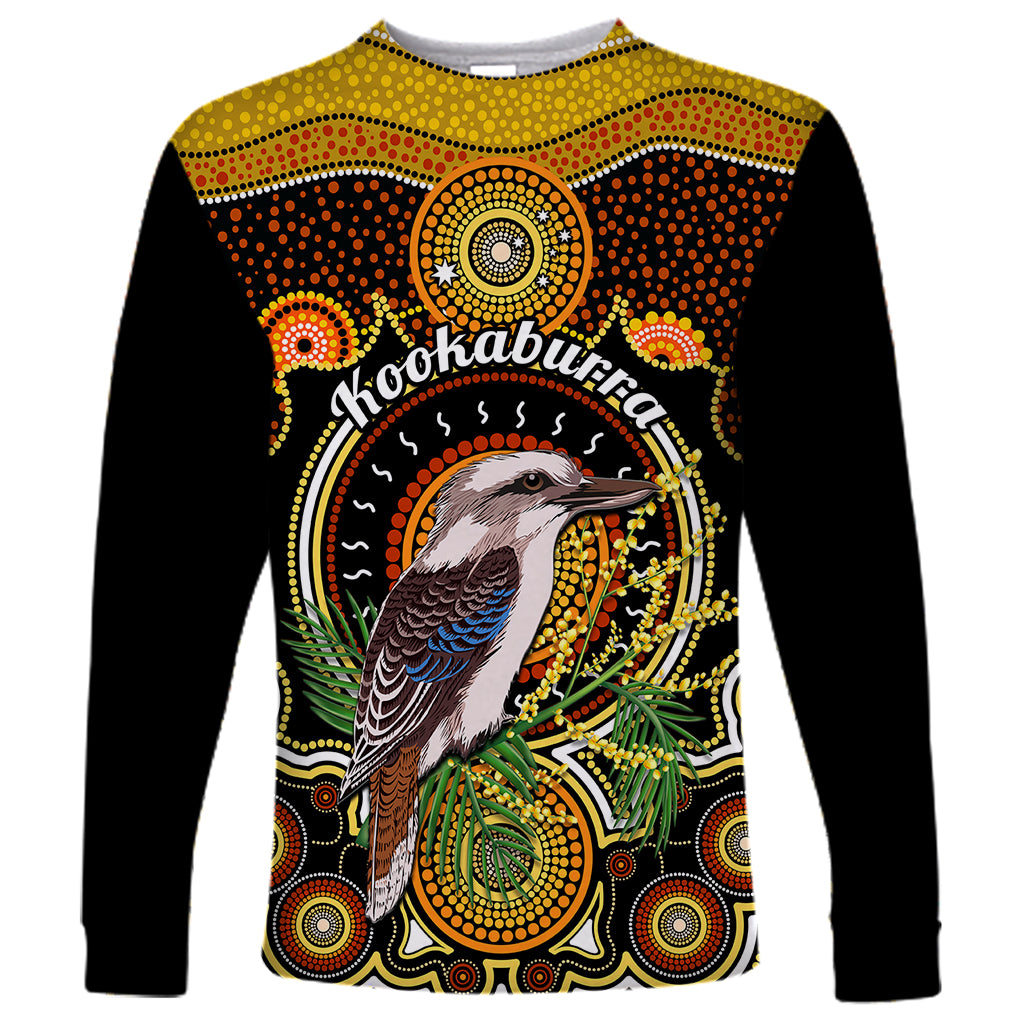 personalised-australian-astrology-long-sleeve-shirt-aboriginal-kookaburra-zodiac-sign
