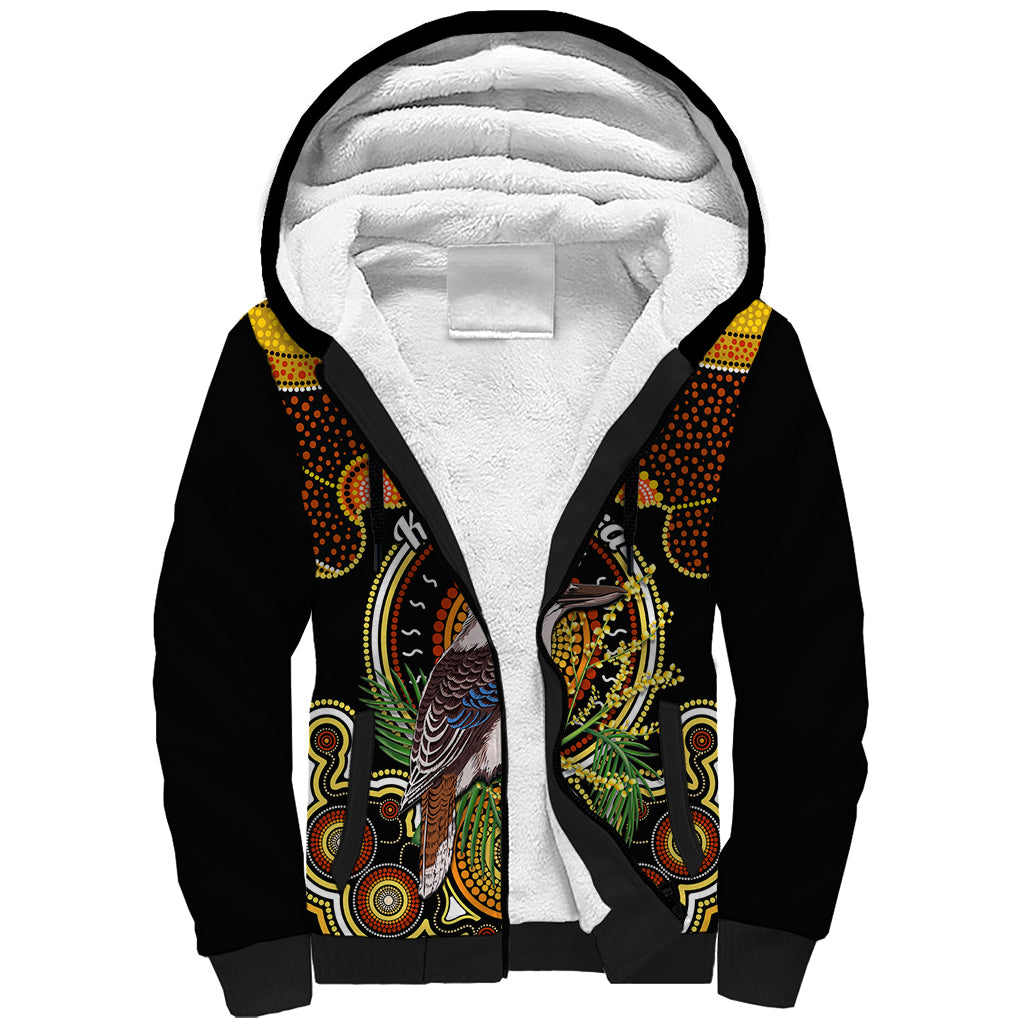 personalised-australian-astrology-sherpa-hoodie-aboriginal-kookaburra-zodiac-sign