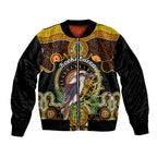 personalised-australian-astrology-sleeve-zip-bomber-jacket-aboriginal-kookaburra-zodiac-sign
