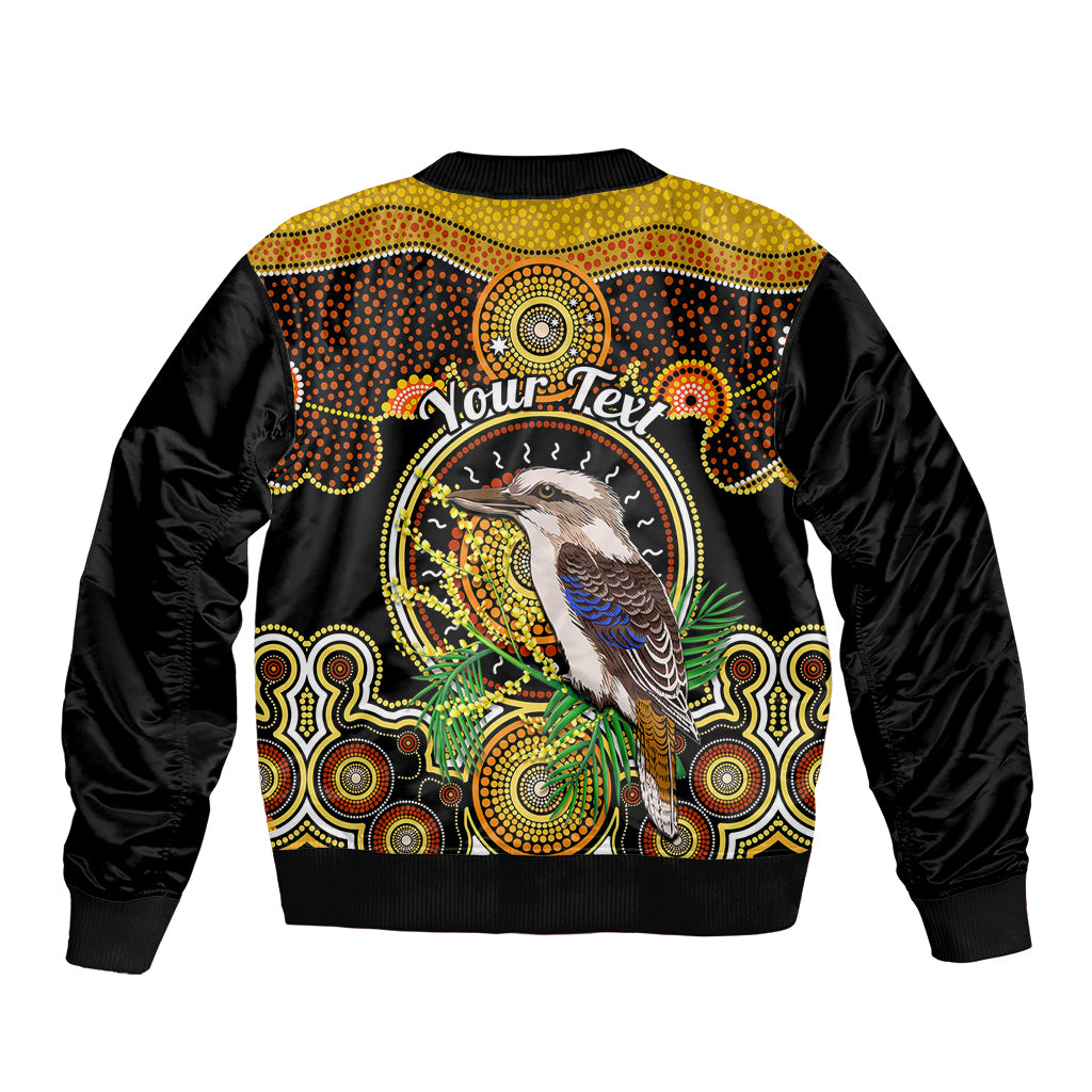 personalised-australian-astrology-sleeve-zip-bomber-jacket-aboriginal-kookaburra-zodiac-sign