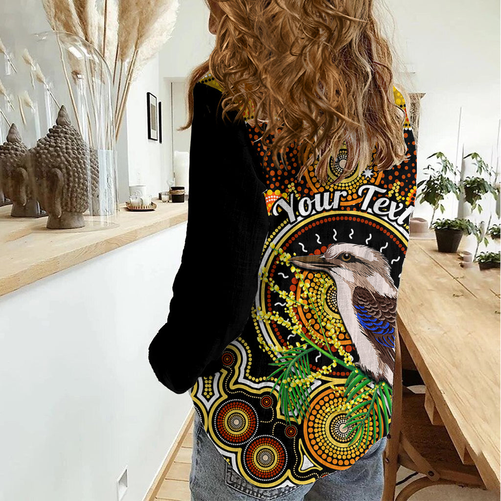 Personalised Australian Astrology Women Casual Shirt Aboriginal Kookaburra Zodiac Sign LT14