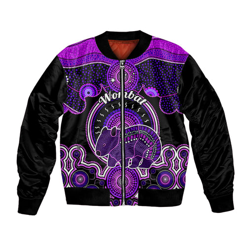 personalised-australian-astrology-bomber-jacket-aboriginal-wombat-zodiac-sign