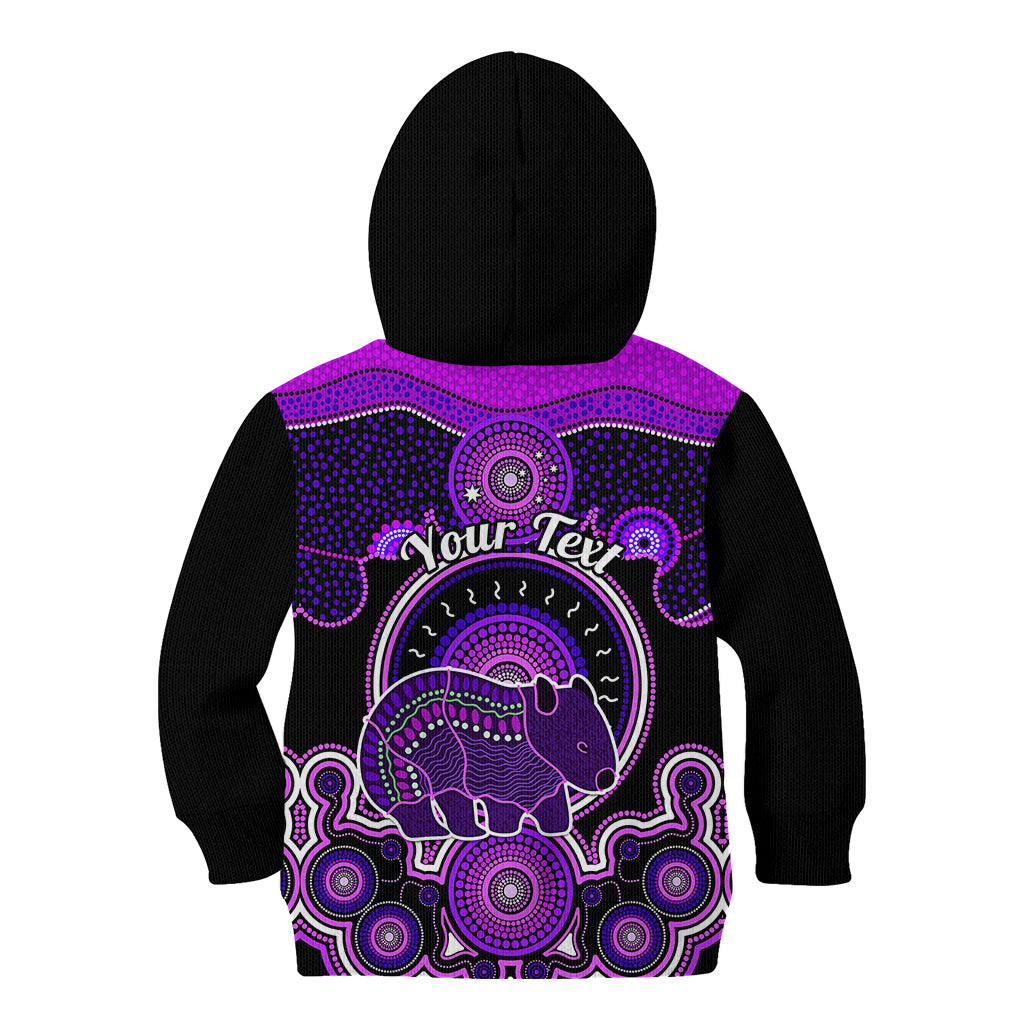 personalised-australian-astrology-kid-hoodie-aboriginal-wombat-zodiac-sign