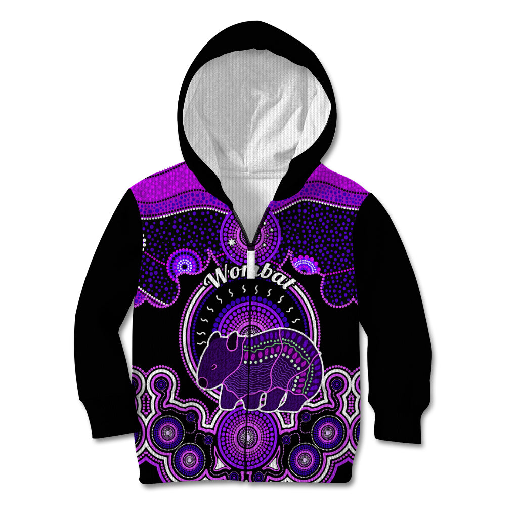 personalised-australian-astrology-kid-hoodie-aboriginal-wombat-zodiac-sign