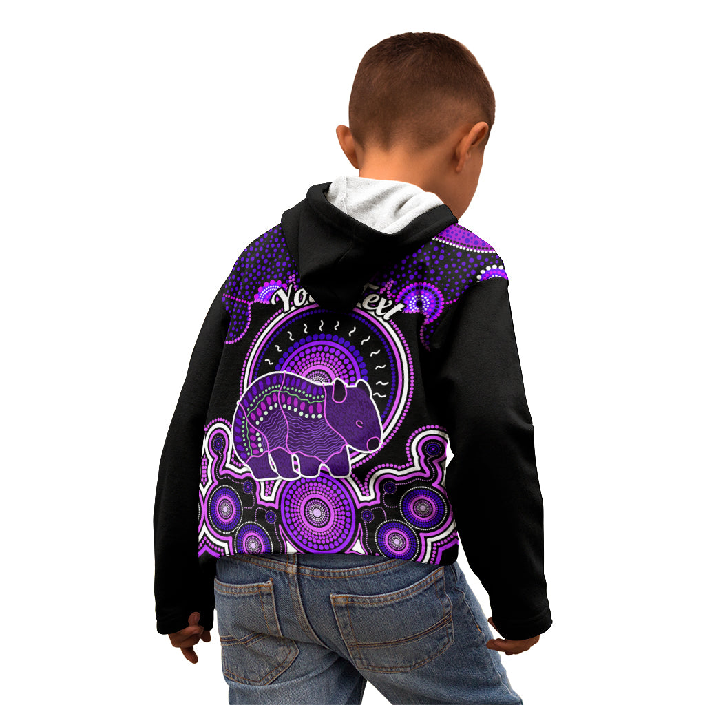 personalised-australian-astrology-kid-hoodie-aboriginal-wombat-zodiac-sign