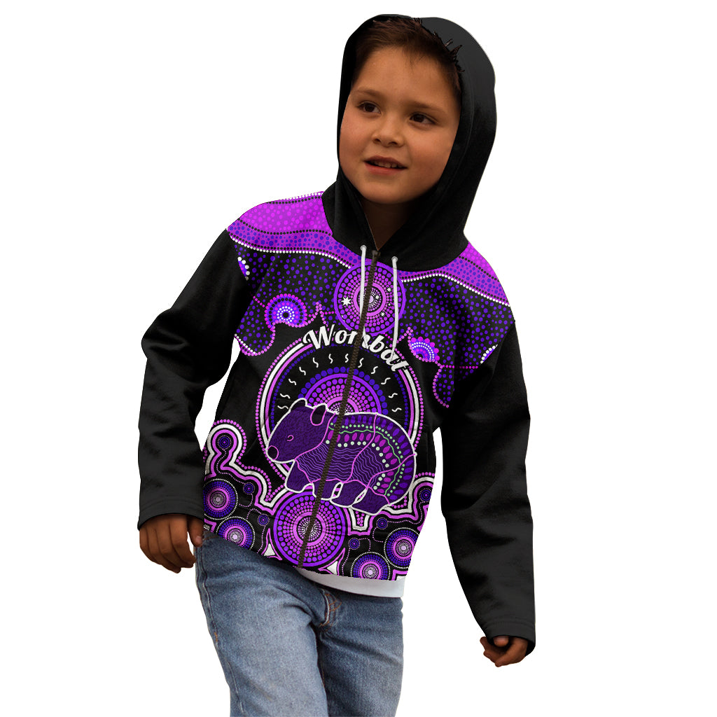 personalised-australian-astrology-kid-hoodie-aboriginal-wombat-zodiac-sign