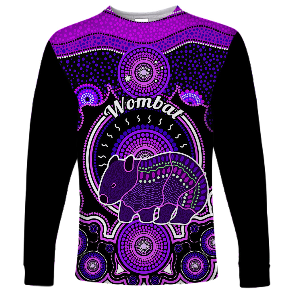 personalised-australian-astrology-long-sleeve-shirt-aboriginal-wombat-zodiac-sign