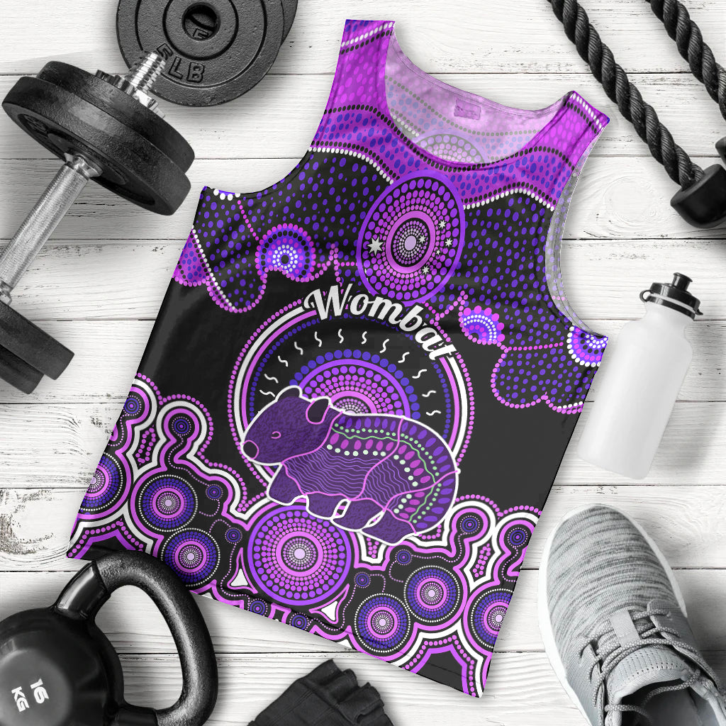 personalised-australian-astrology-men-tank-top-aboriginal-wombat-zodiac-sign