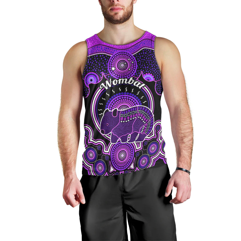 personalised-australian-astrology-men-tank-top-aboriginal-wombat-zodiac-sign